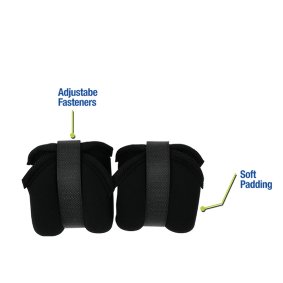 NEW Pro Strength 2LB Ankle Weights Set Black Toning Resistance Adjustable - Picture 3 of 4